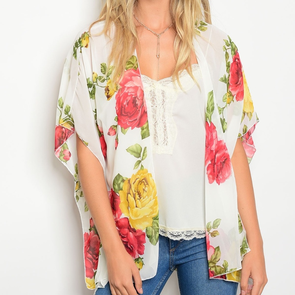 Chiffon Floral Cardigan